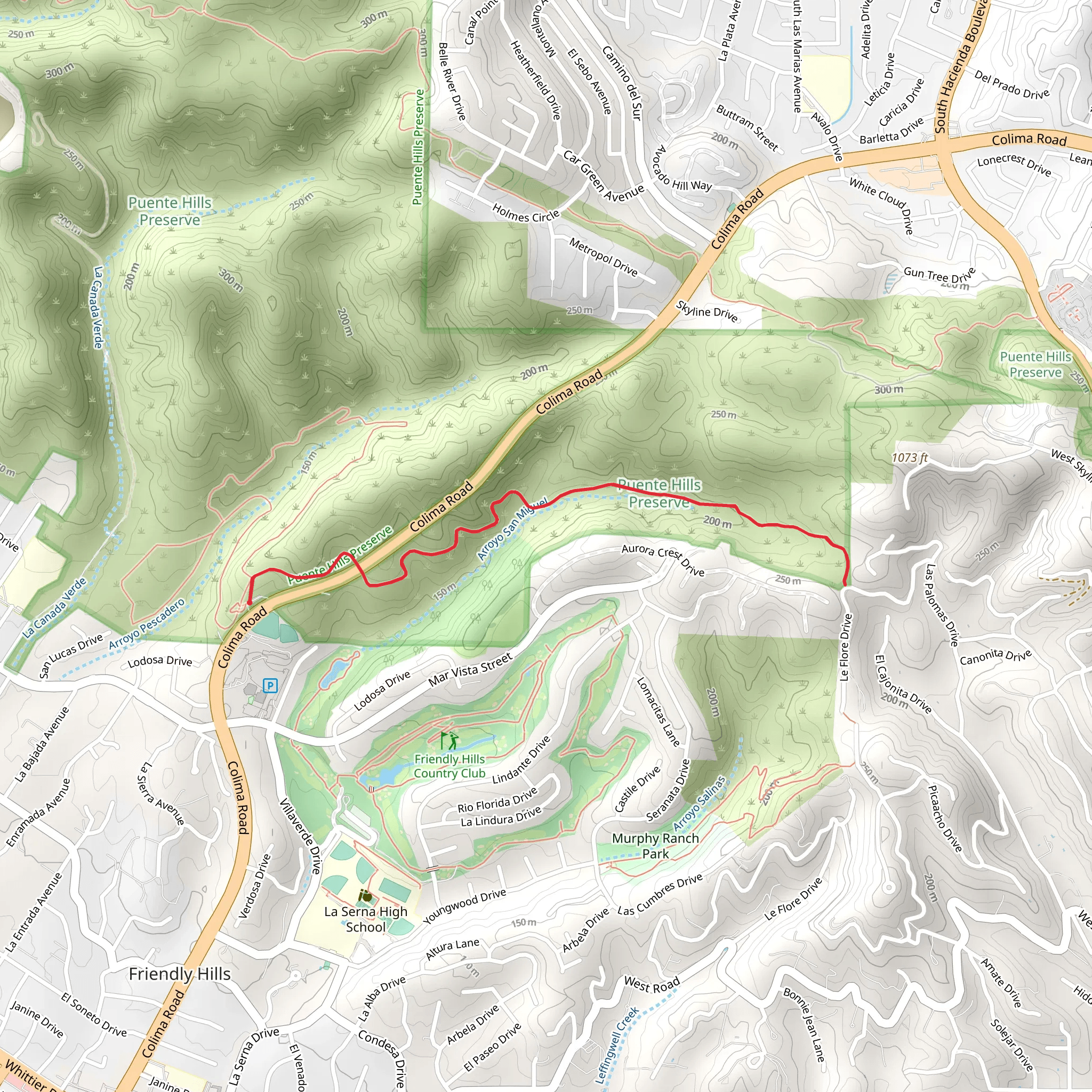 Arroyo San Miguel Trail mobile static map