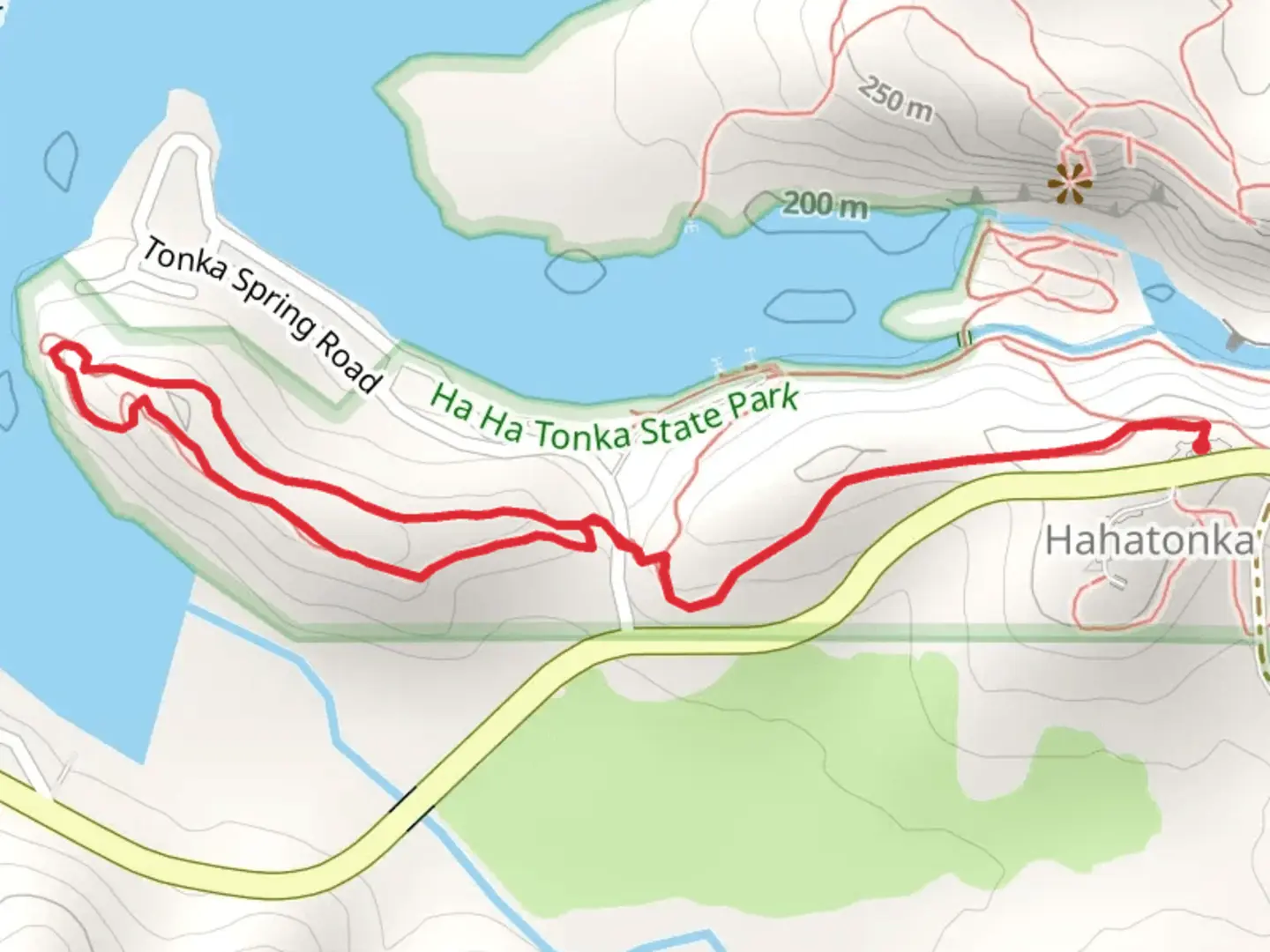 An image depicting the trail Boulder Ridge Loop via Spring Trail and its surrounding area.