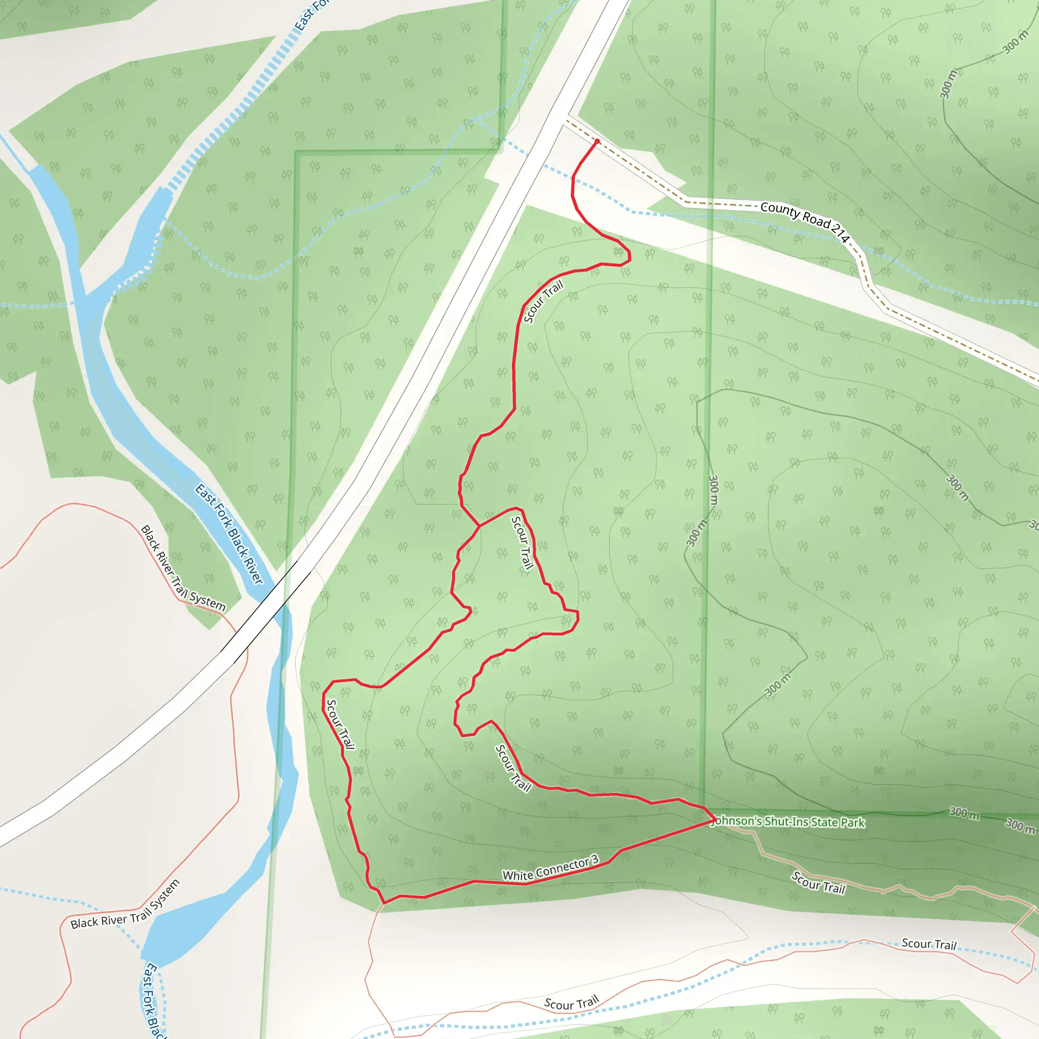 Scour Loop Trail mobile static map