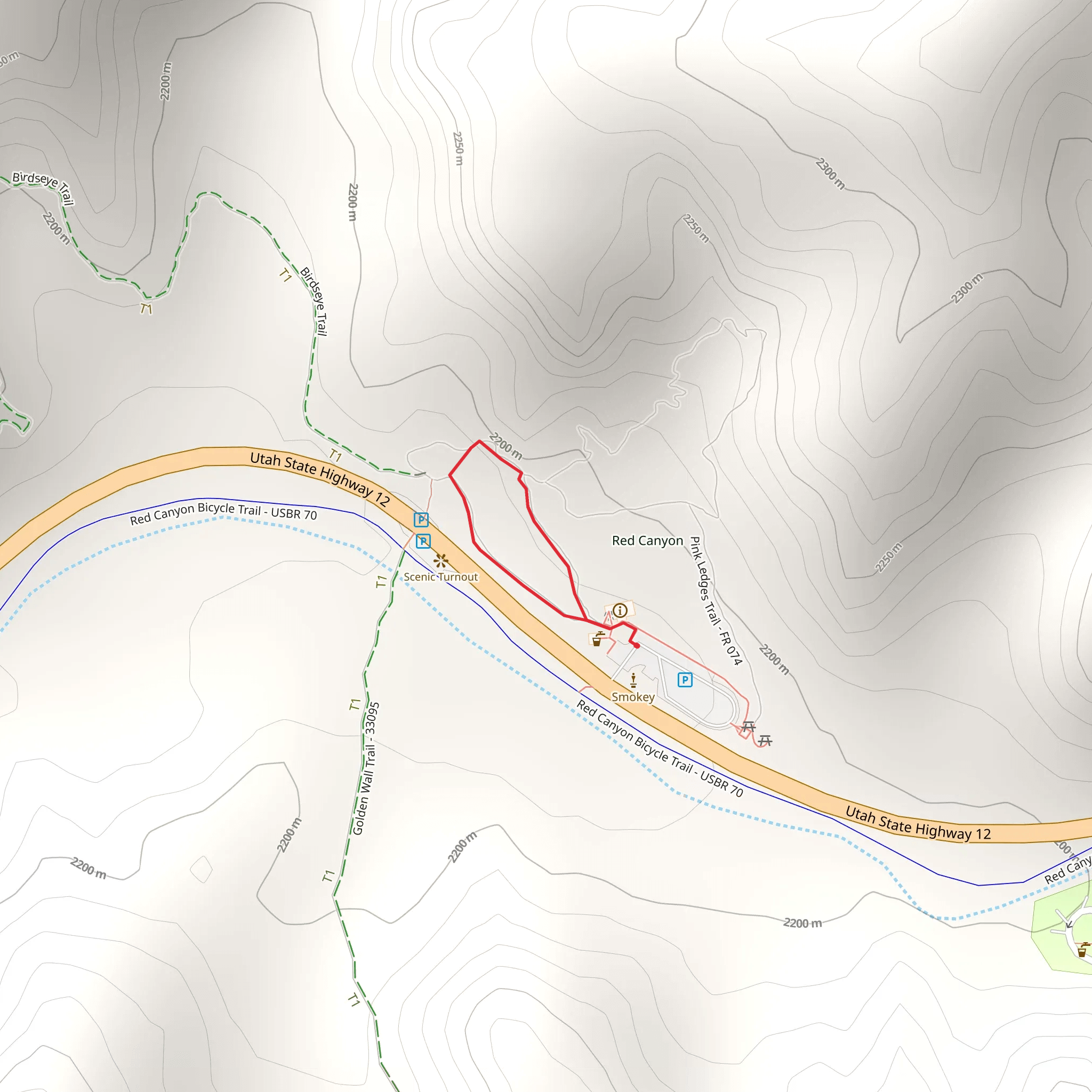 Hoodoo Loop Trail mobile static map