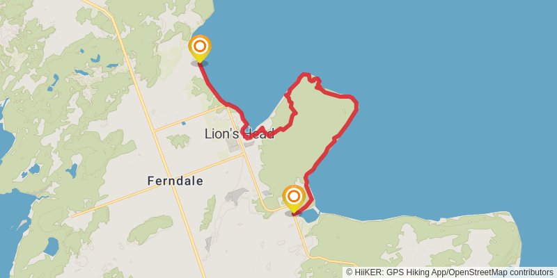 The Bruce Trail stage 43 Map