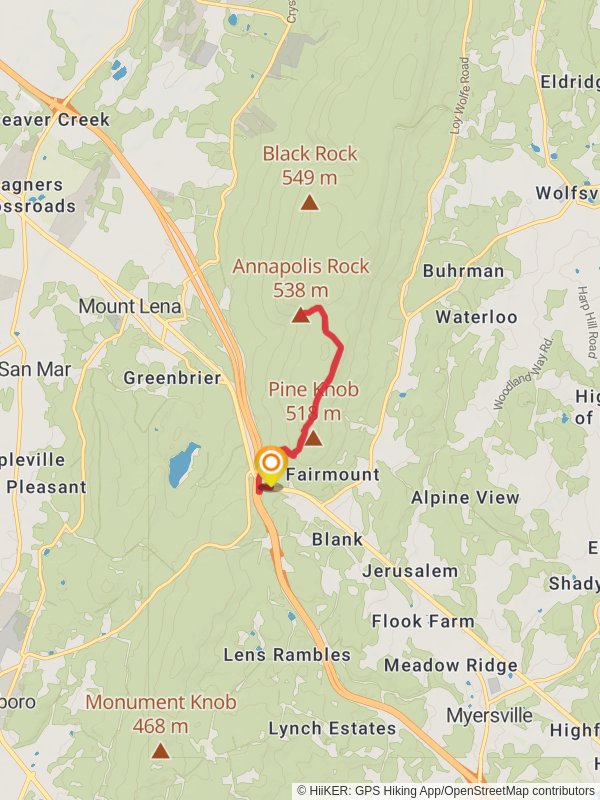 Annapolis Rock mobile static map