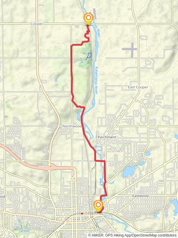 Kalamazoo River Valley Trail from East D Avenue