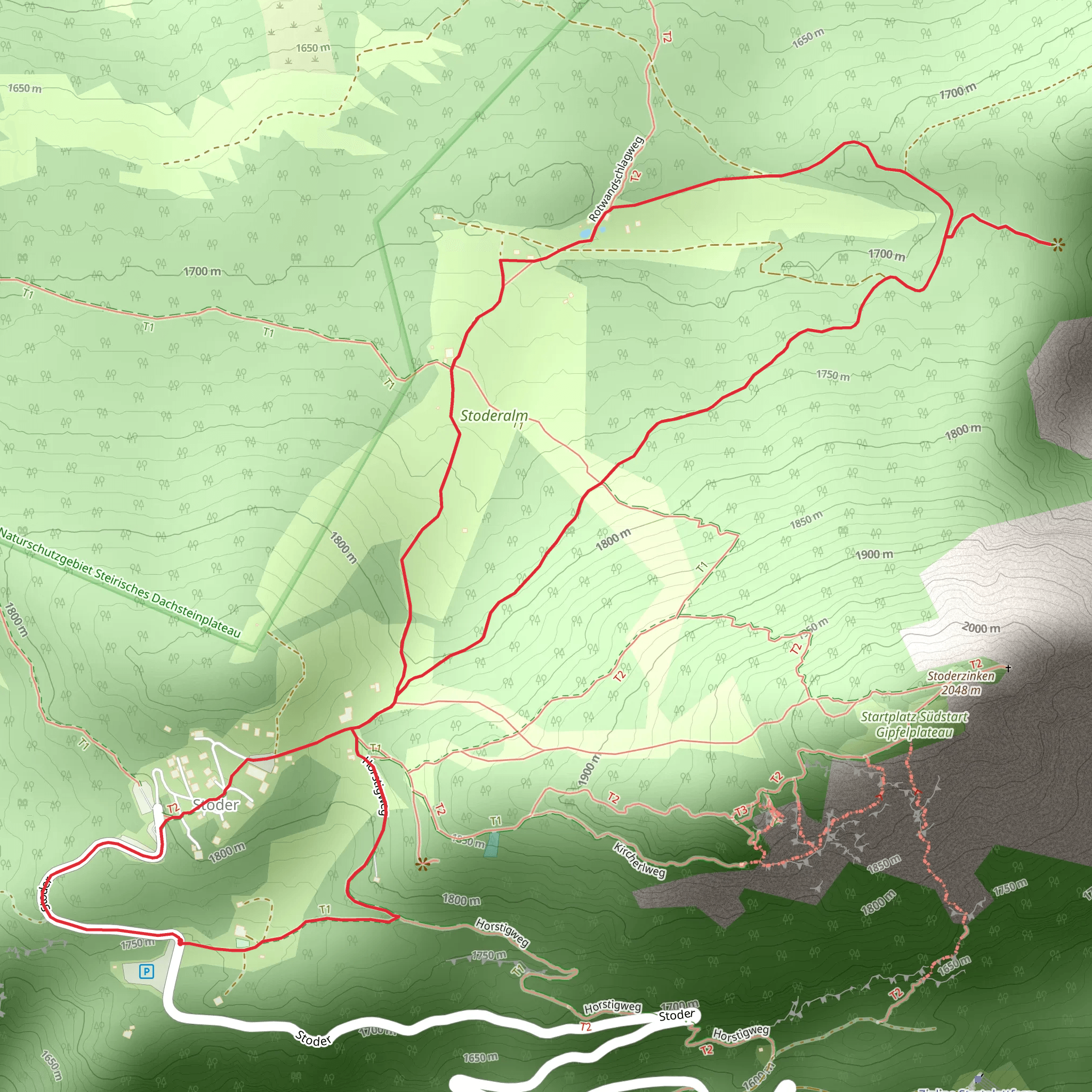 Stoderalm Loop mobile static map