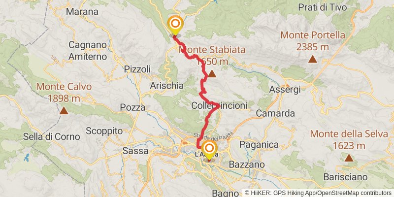 Cammino Nelle Terre Mutate stage 14 Map