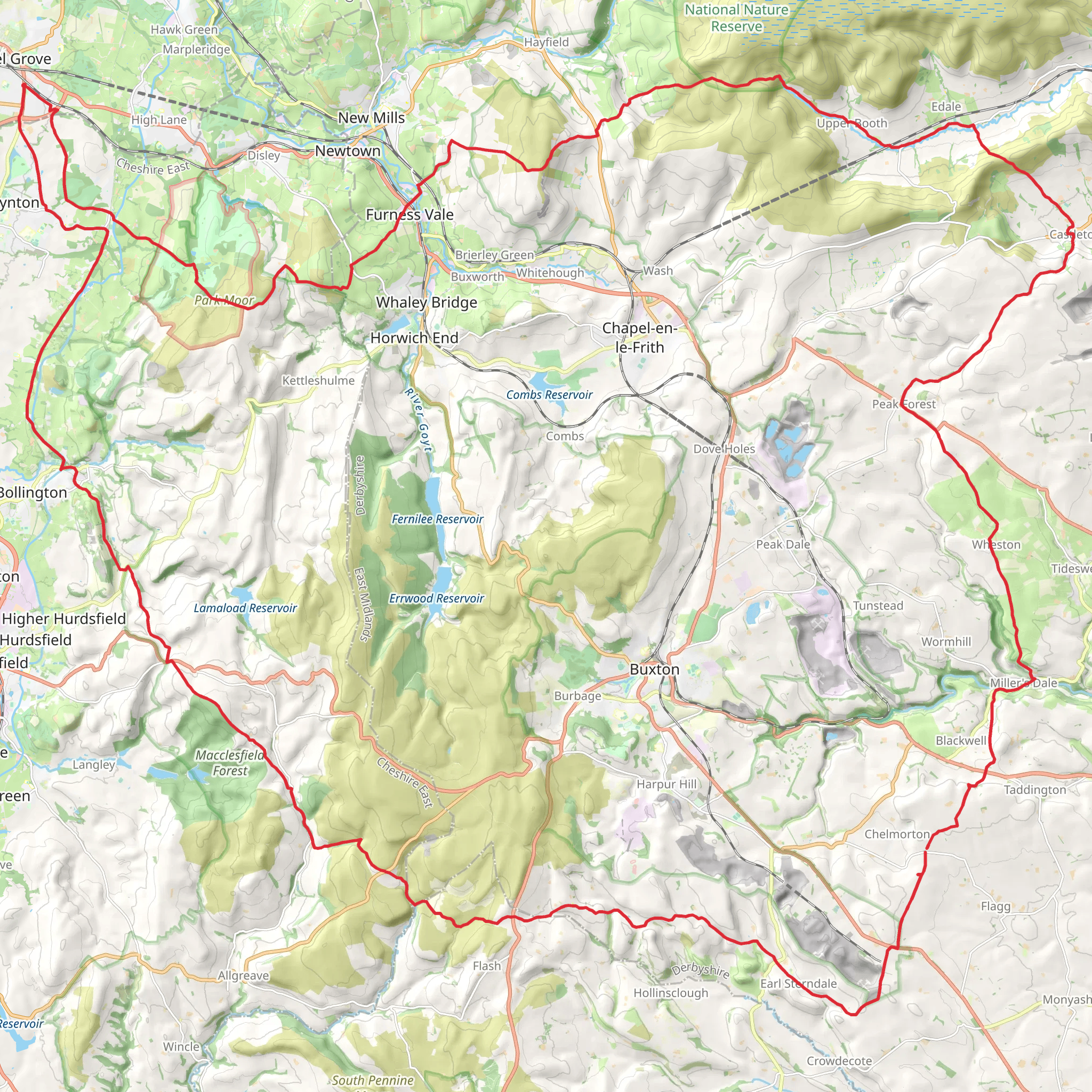 Bullock Smithy Hike mobile static map