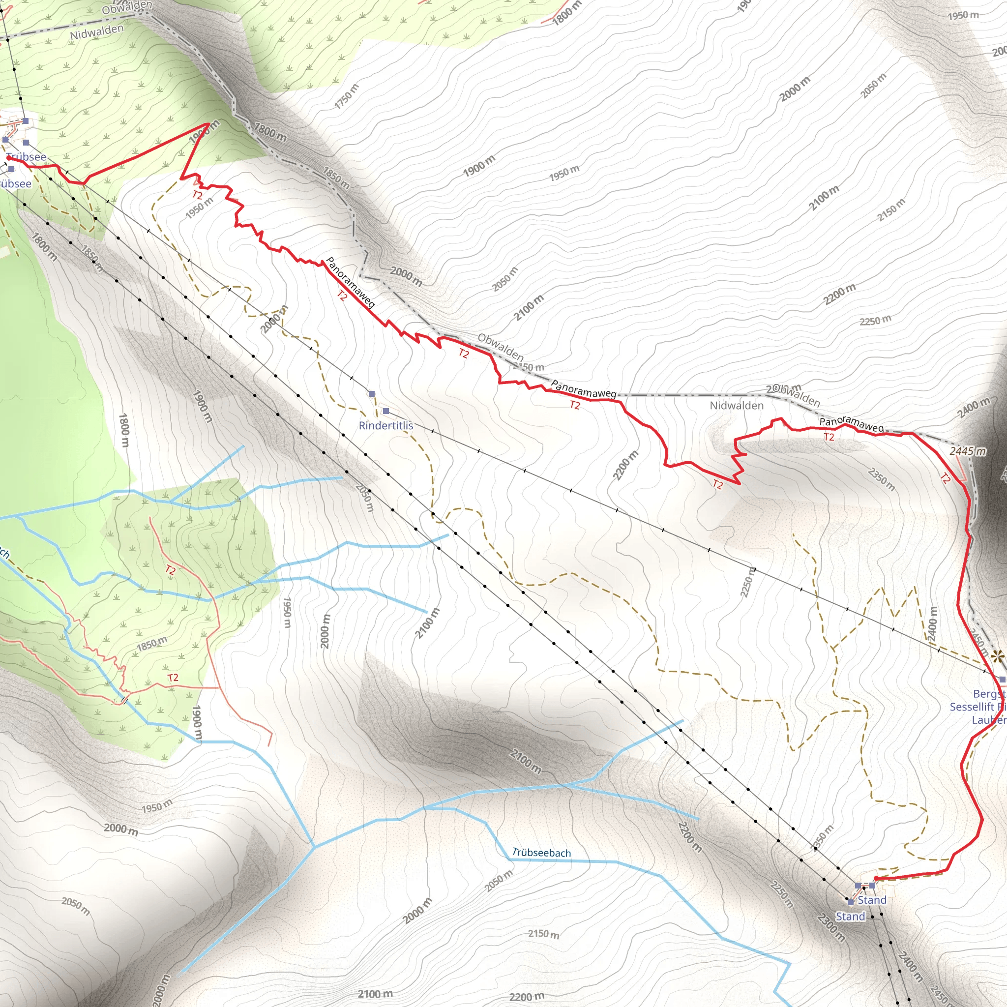 Stand - Trübsee Geological Footpath mobile static map