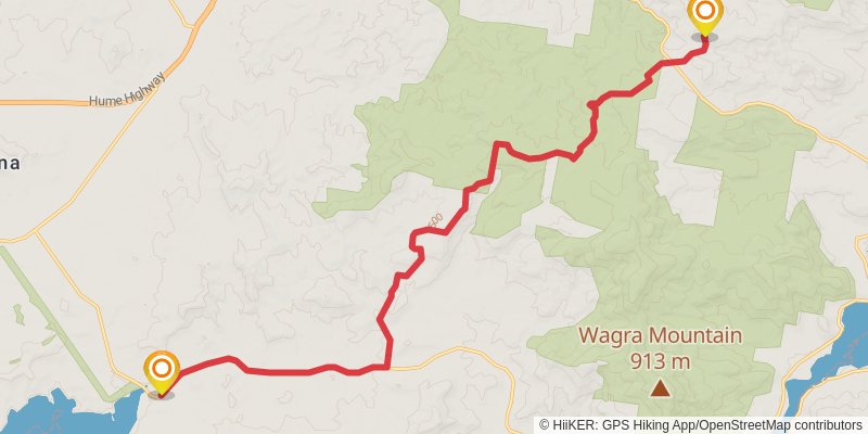 Hume And Hovell Track stage 19 Map