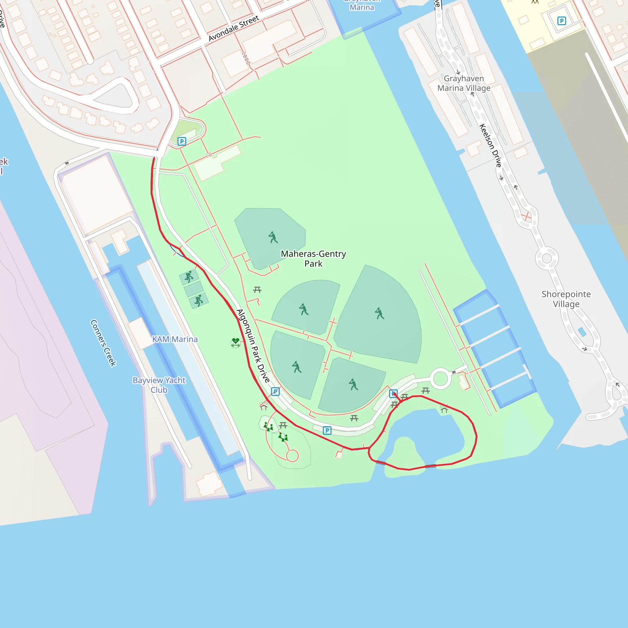 Maheras Gentry Park mobile static map