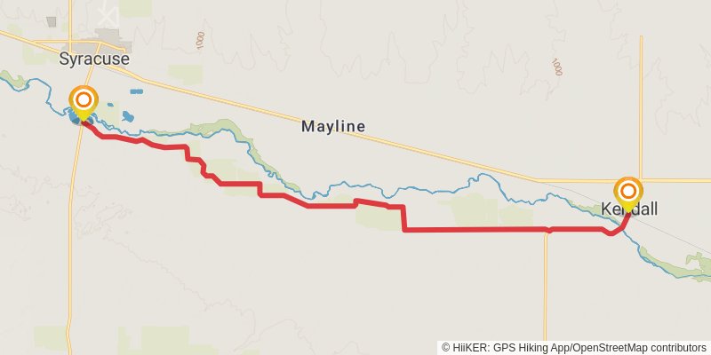 American Discovery Trail - Kansas stage 41 Map