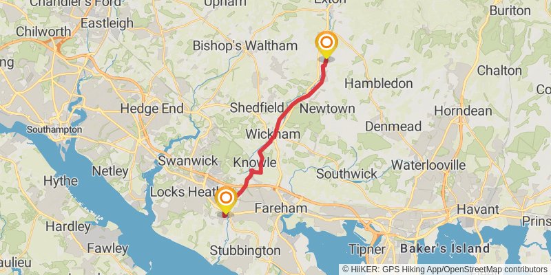 Meon Valley Churches Walk stage 2 Map