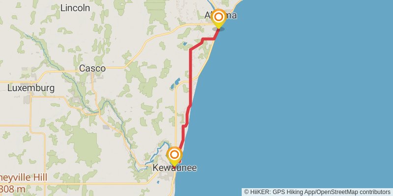 Ice Age National Scenic Trail stage 84 Map
