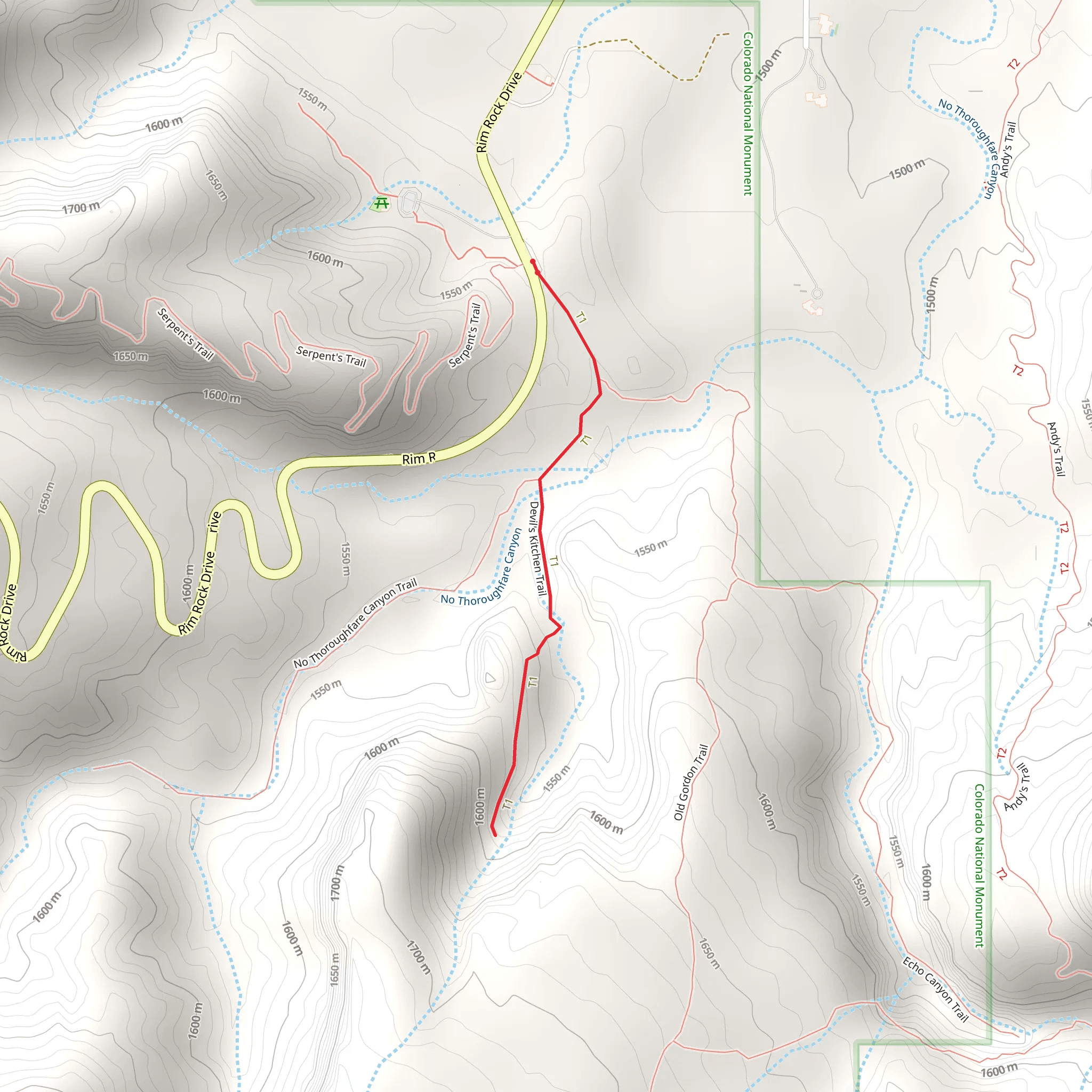 Devil's Kitchen Trail mobile static map
