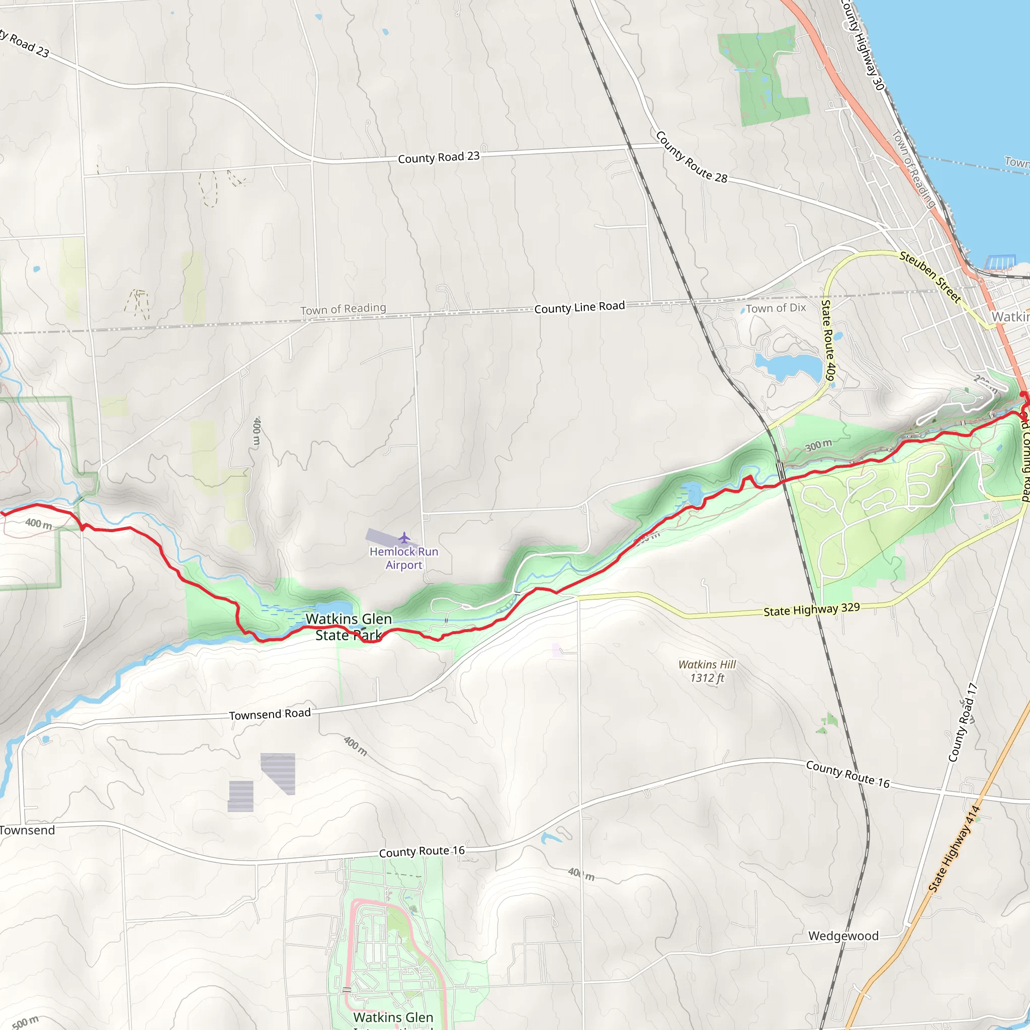 Glen Creek via Finger Lakes - North Country Trail mobile static map