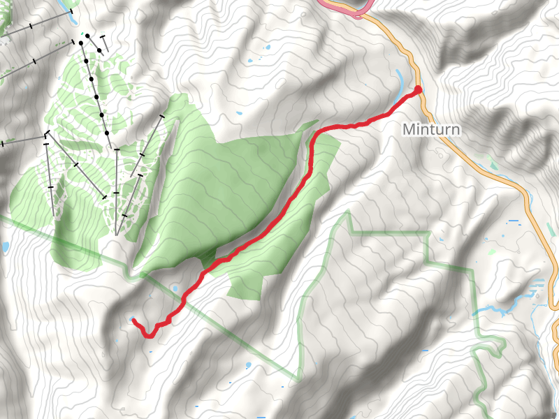 Olsen Lake Trail mobile static map