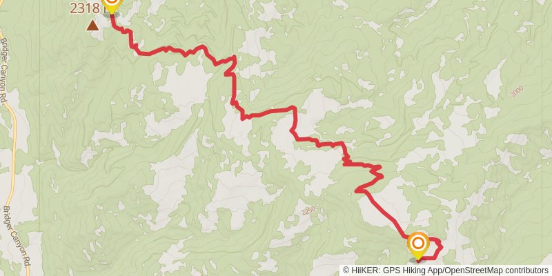 Bangtail Divide Trail stage 2 Map