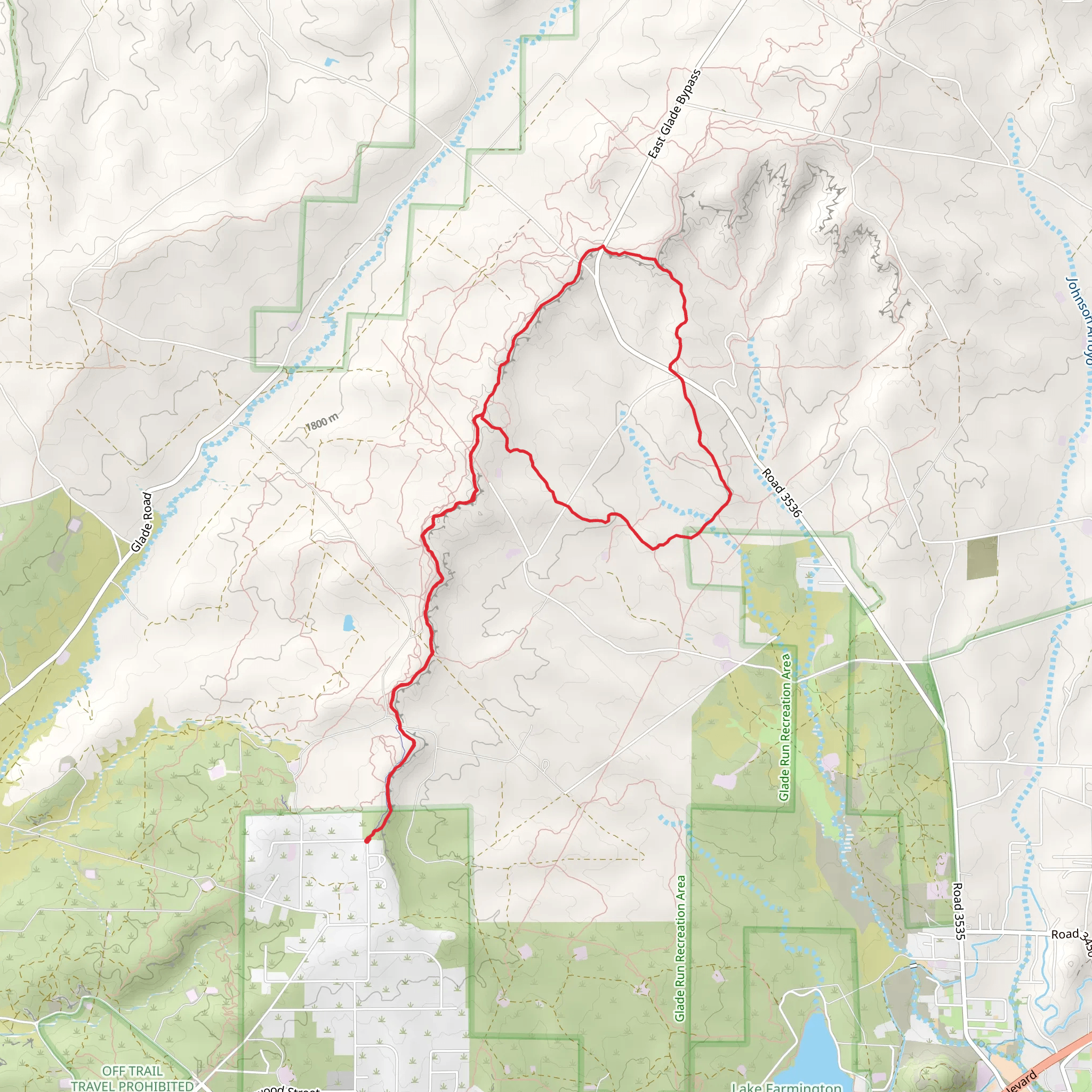 Kinsey Trail-Whoops Trail-Bonk Rock Trail Loop mobile static map