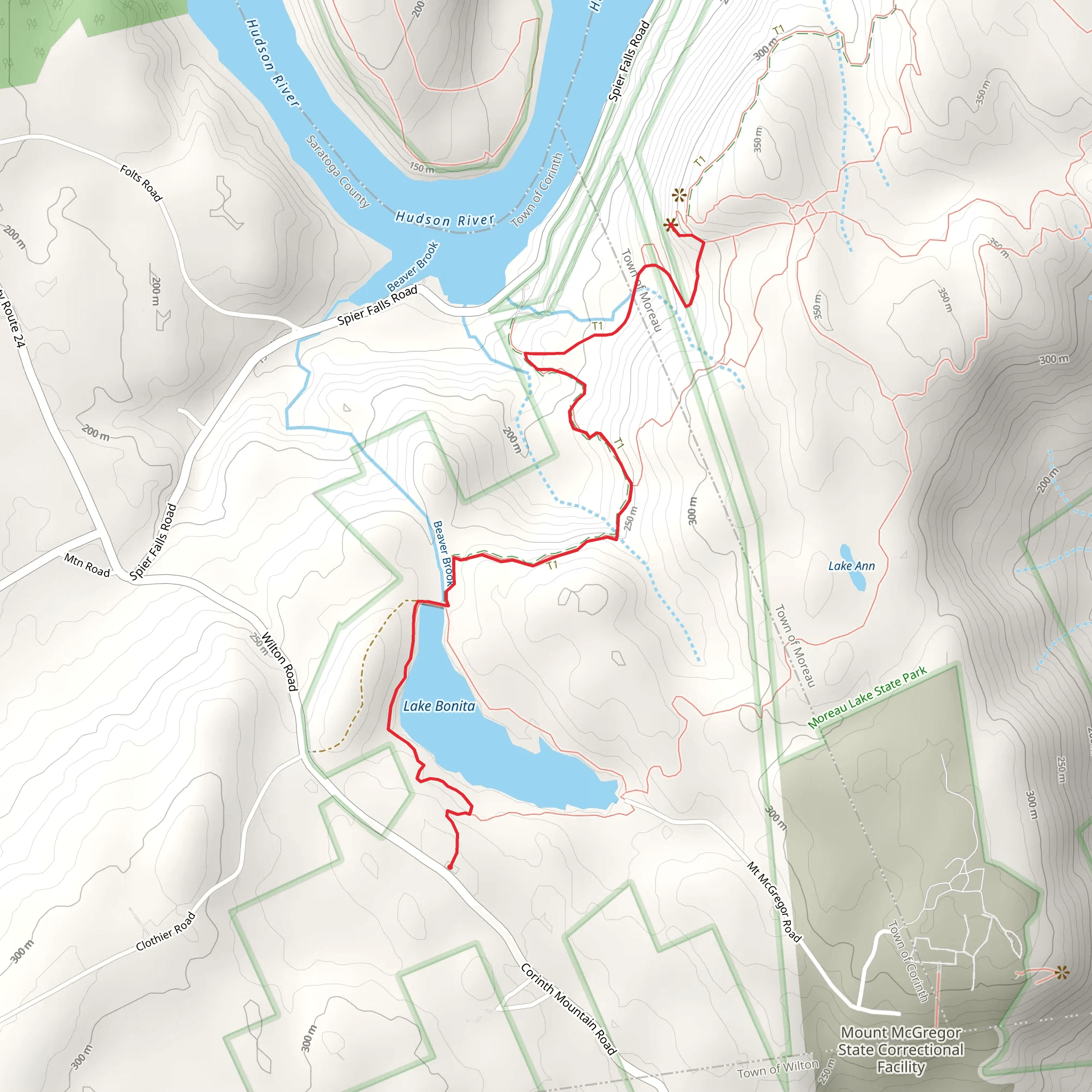 Western Ridge via Lake Bonita Trail mobile static map