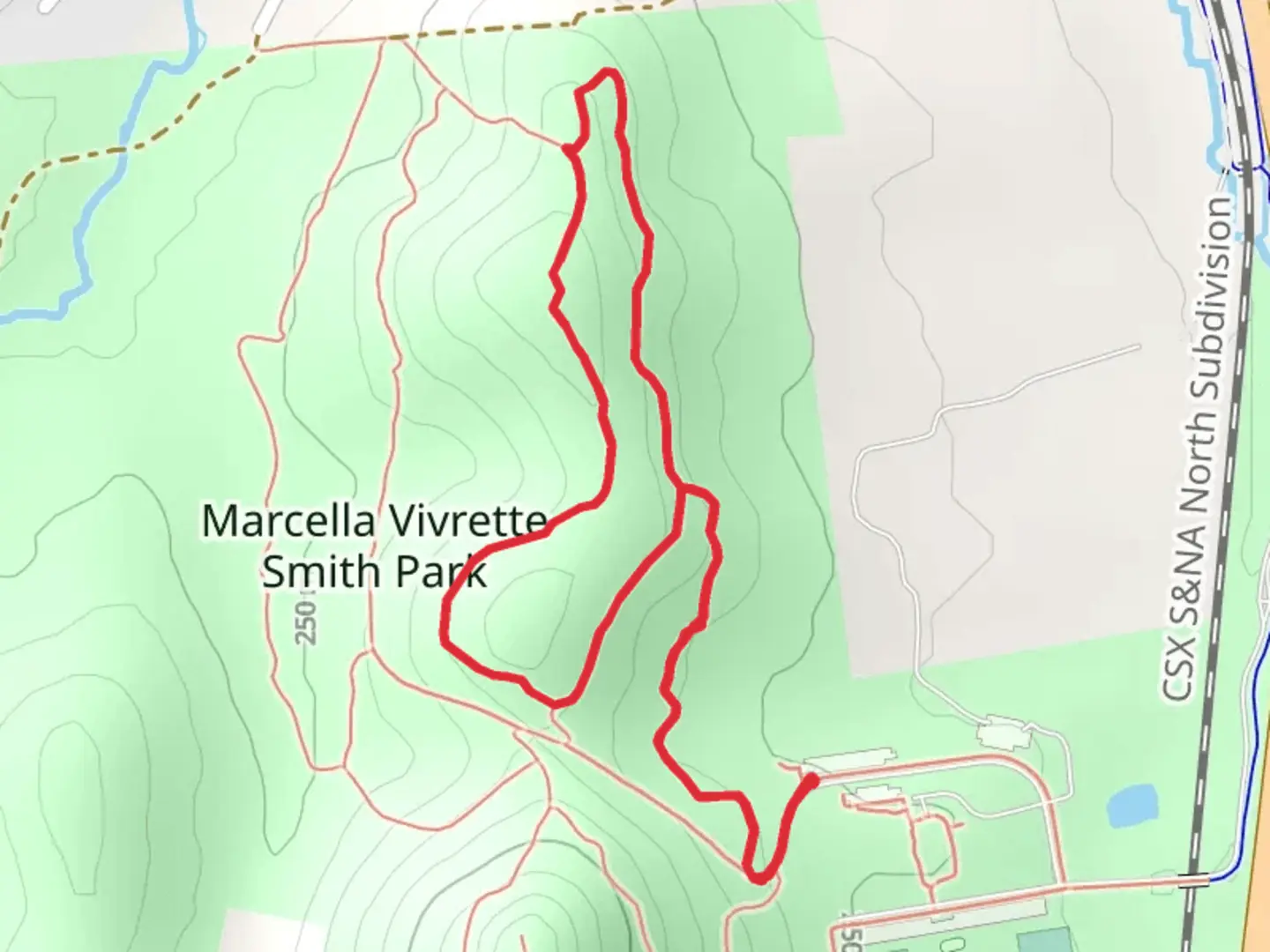 An image depicting the trail Blue and Black Loop Trail and its surrounding area.