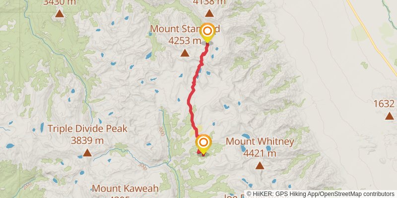 John Muir Trail stage 19 Map