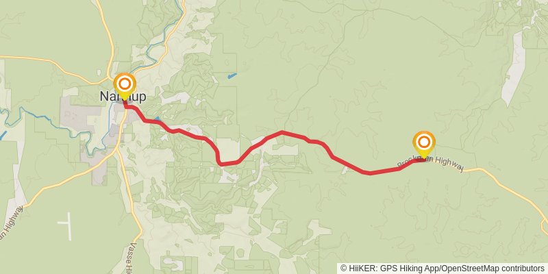 Blackwood River Track stage 4 Map