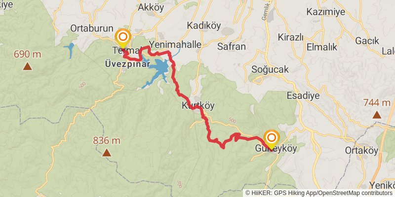 Sufi Trail stage 3 Map