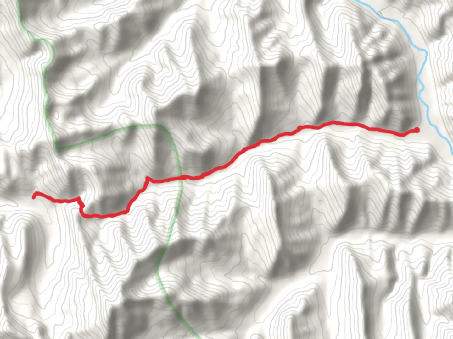 An image depicting the trail Route Creek Pass and its surrounding area.