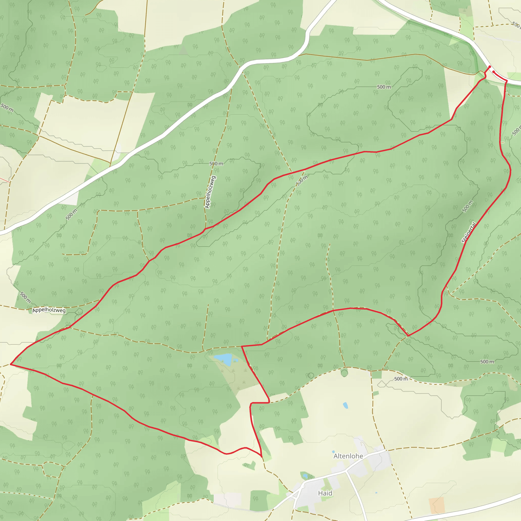 Steinertal Loop mobile static map