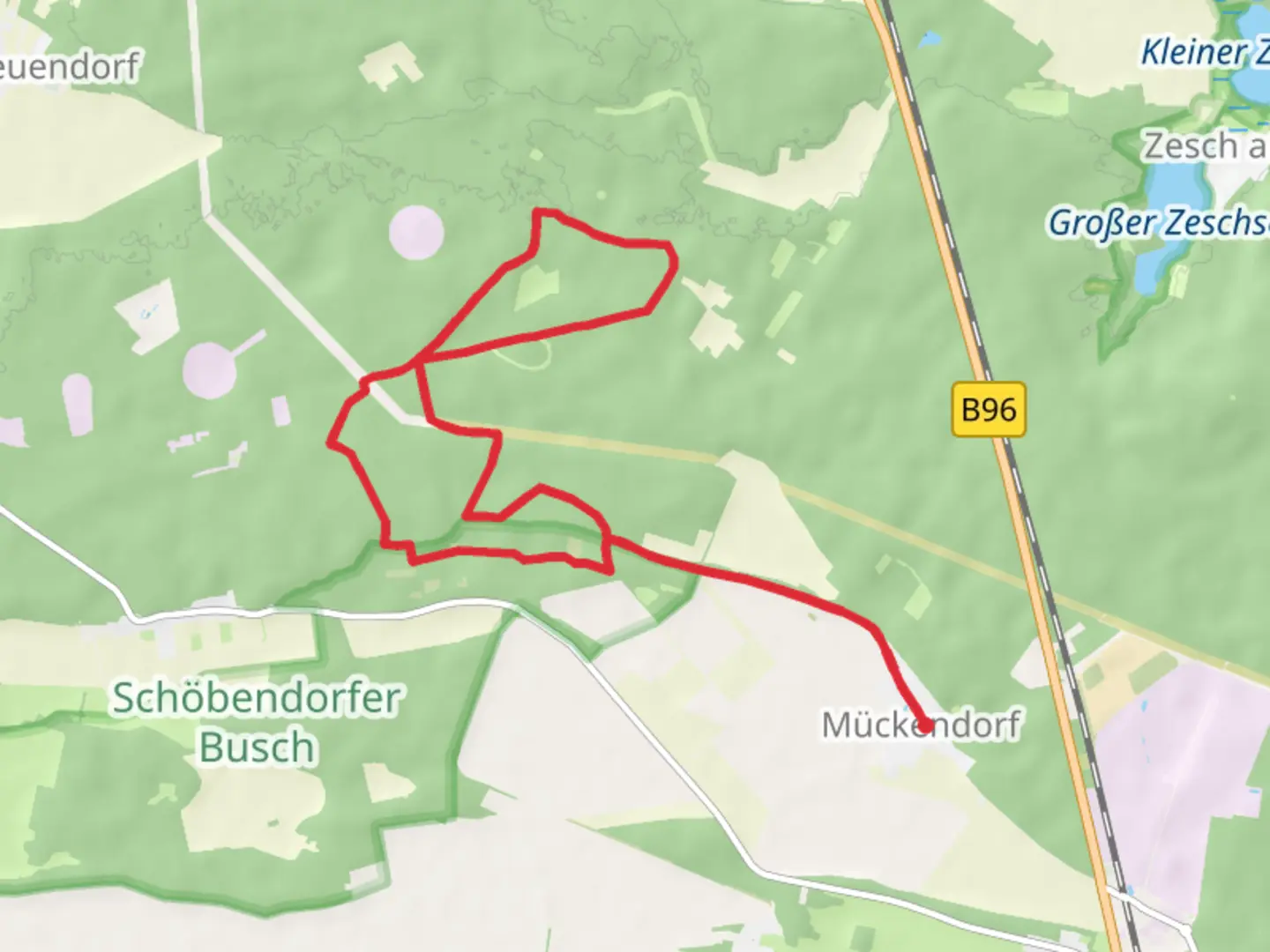 An image depicting the trail Kesselberge Loop and its surrounding area.