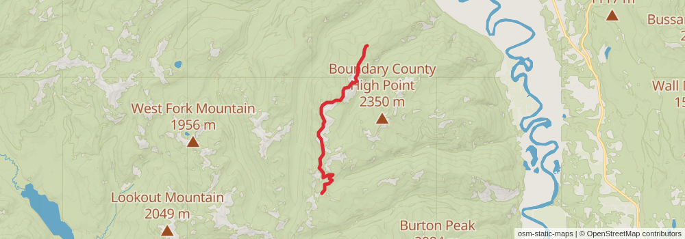 American Perimeter Trail - Rocky Mountains Primary stage 175 Map