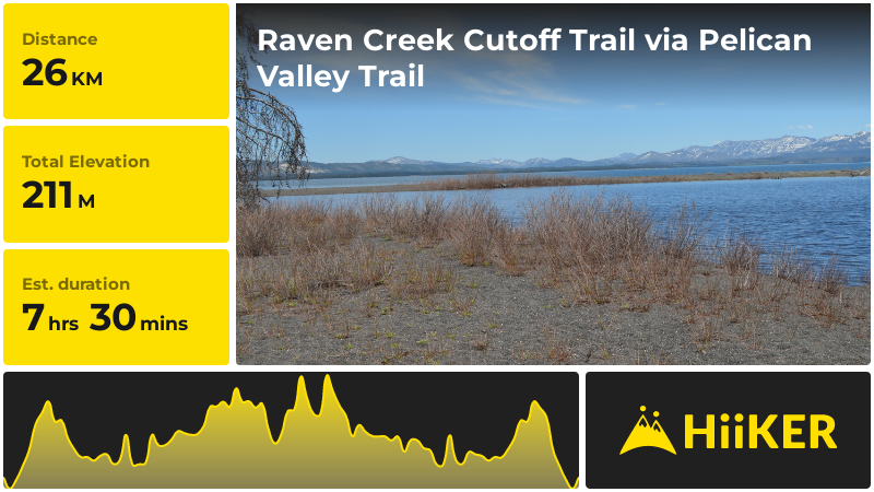 Raven Creek Cutoff Trail via Pelican Valley Trail Park County Wyom