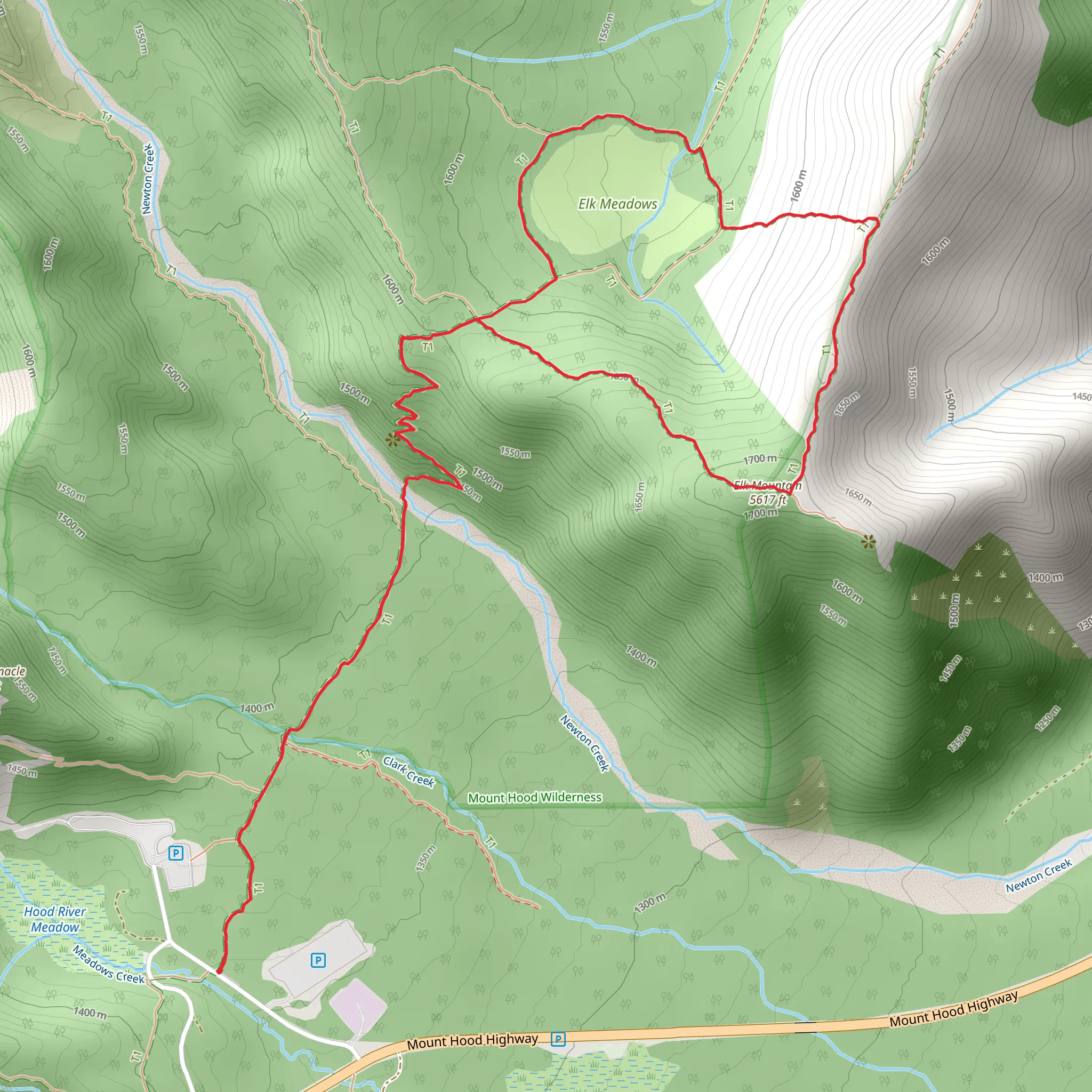 Elk Meadows Perimeter and Bluegrass Ridge Trail Loop mobile static map