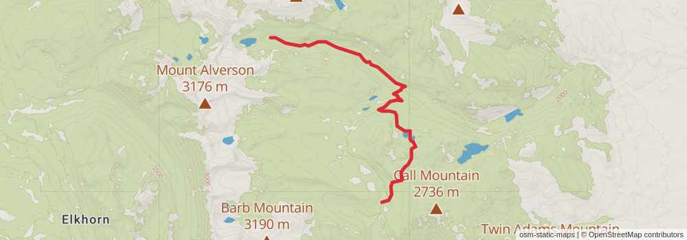 American Perimeter Trail - Rocky Mountains Primary stage 99 Map
