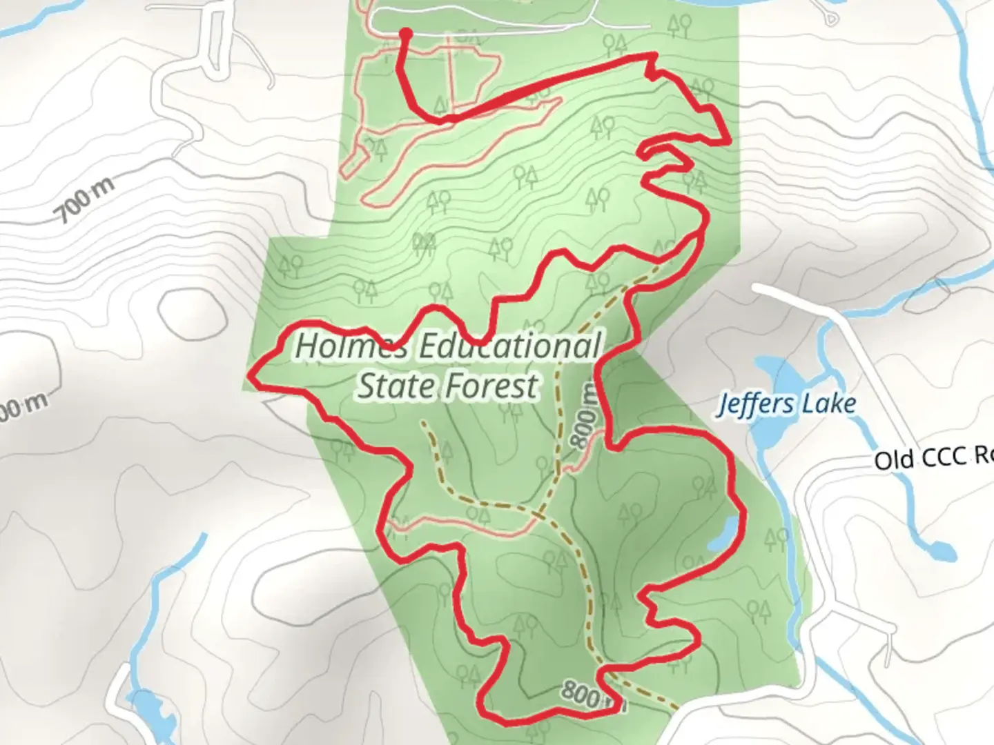 An image depicting the trail Demostration Loop Trail and its surrounding area.