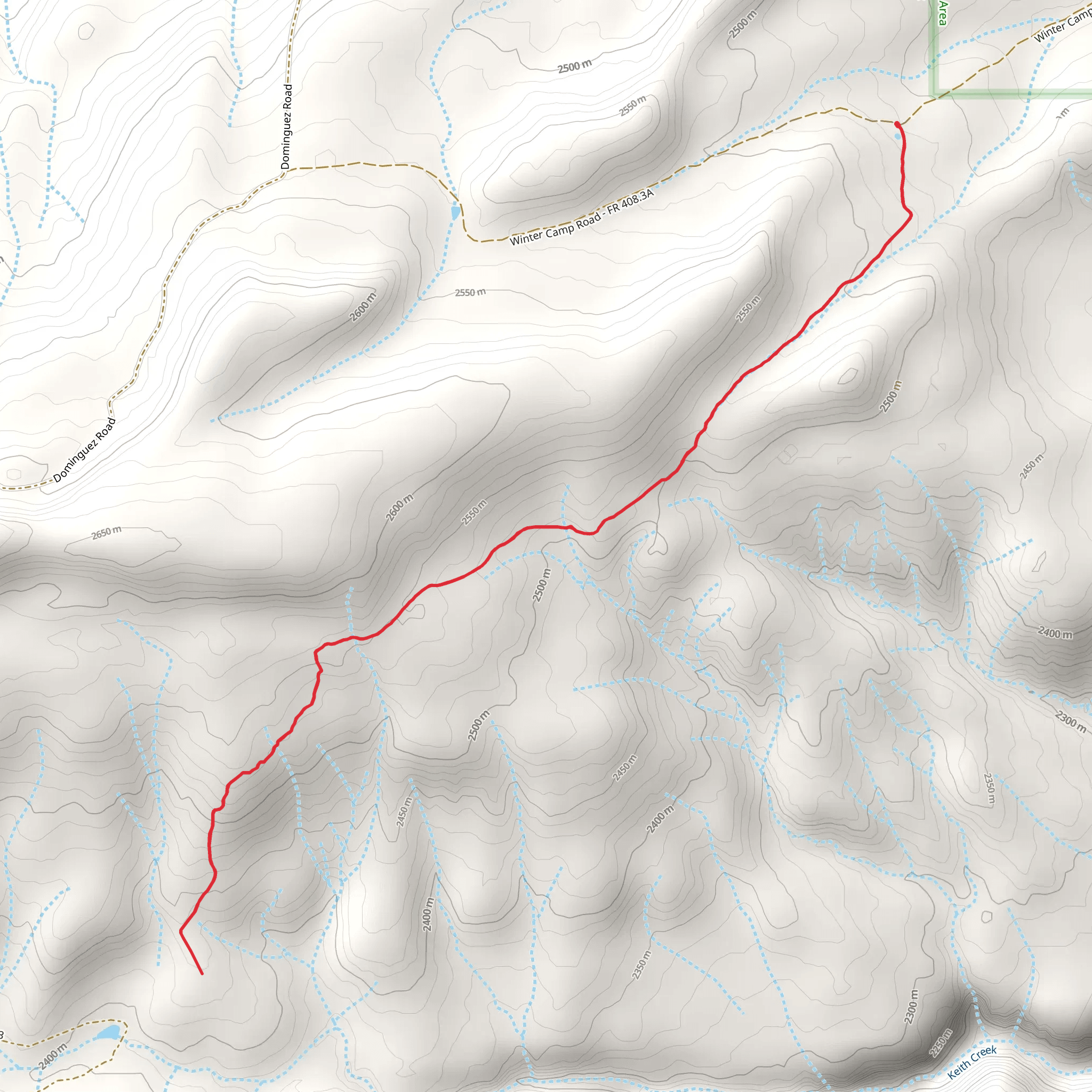 Winter Camp Trail mobile static map