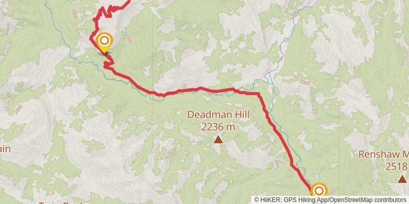 Prairie Reef Lookout via CDT stage 3 Map