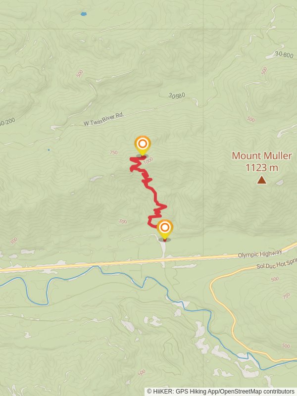 Jim's Junction to 3040 Trail via Mt Muller Trail mobile static map