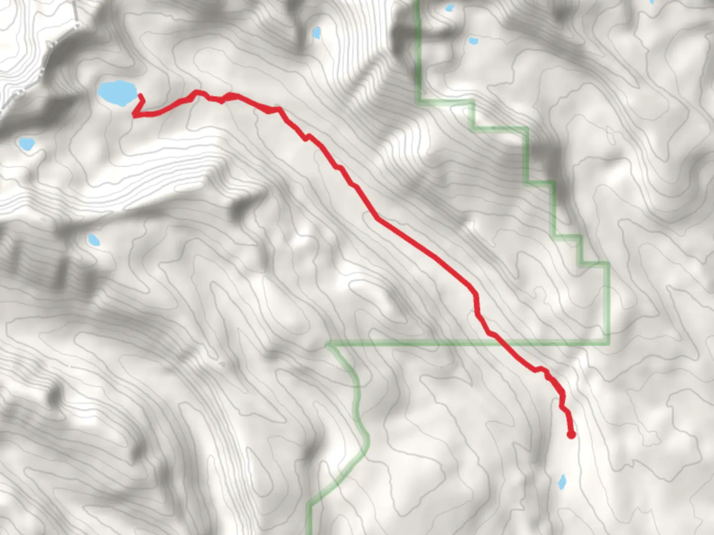 An image depicting the trail Upper Seymour Lake via CDT and its surrounding area.