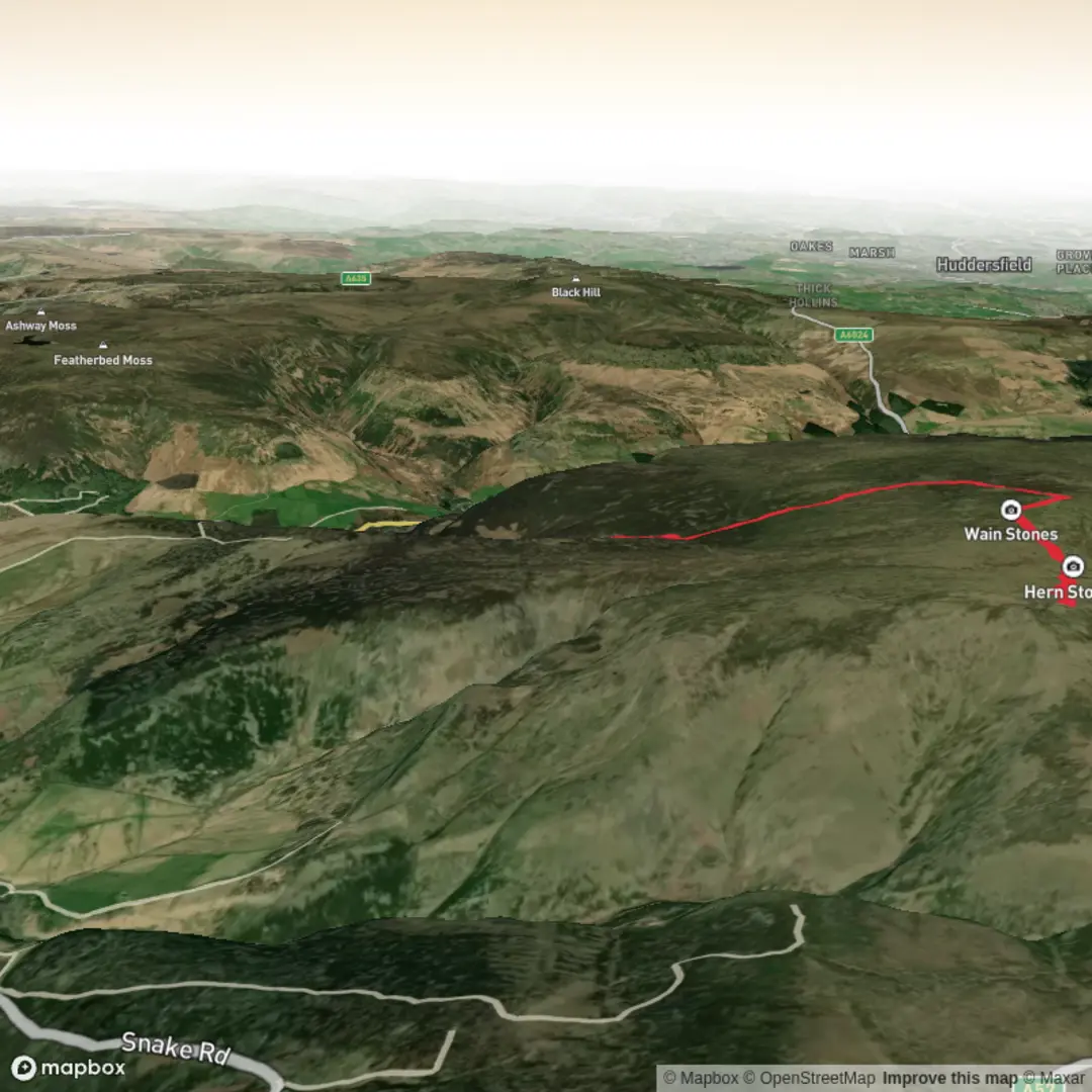 An image depicting the trail B29 crash site - Peak District National Park and its surrounding area.
