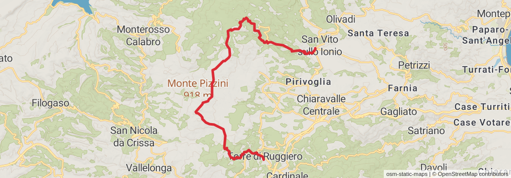 Sentiero Italia - Calabria Section stage 59 Map