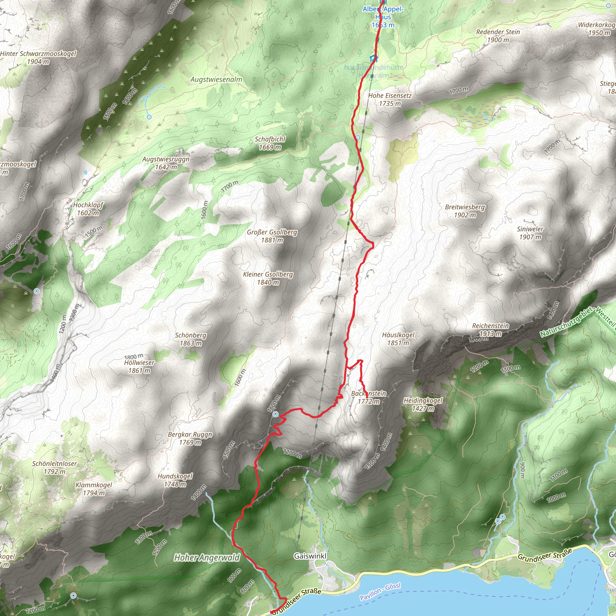 Backenstein to Appelhaus mobile static map