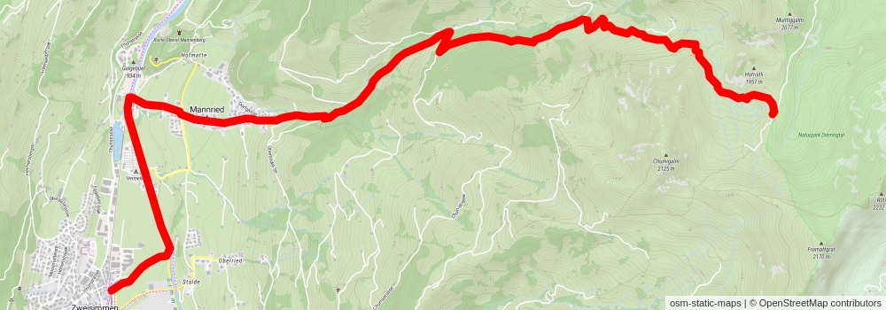 Diemtigtal – Seebergsee – Zweisimmen stage 2 Map