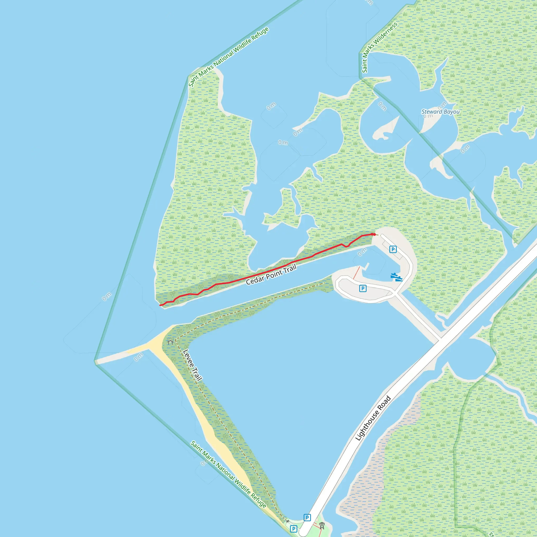 Cedar Point Trail mobile static map