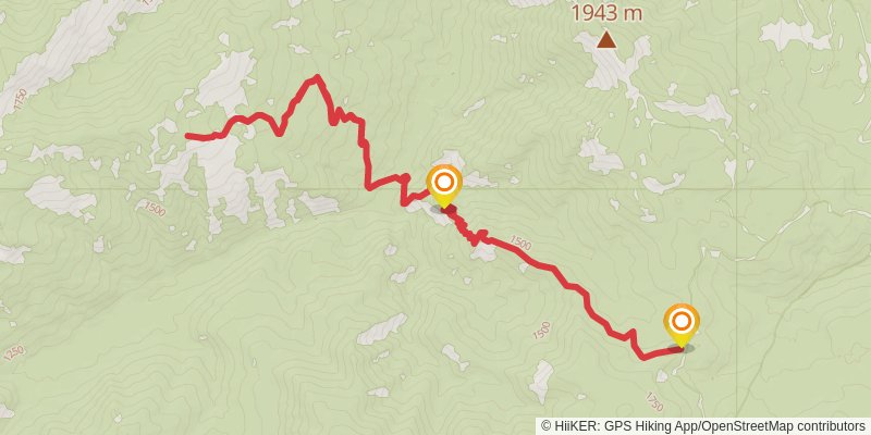 Rattlesnake Peaks Trail stage 2 Map