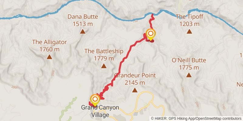 Bright Angel Trail stage 2 Map