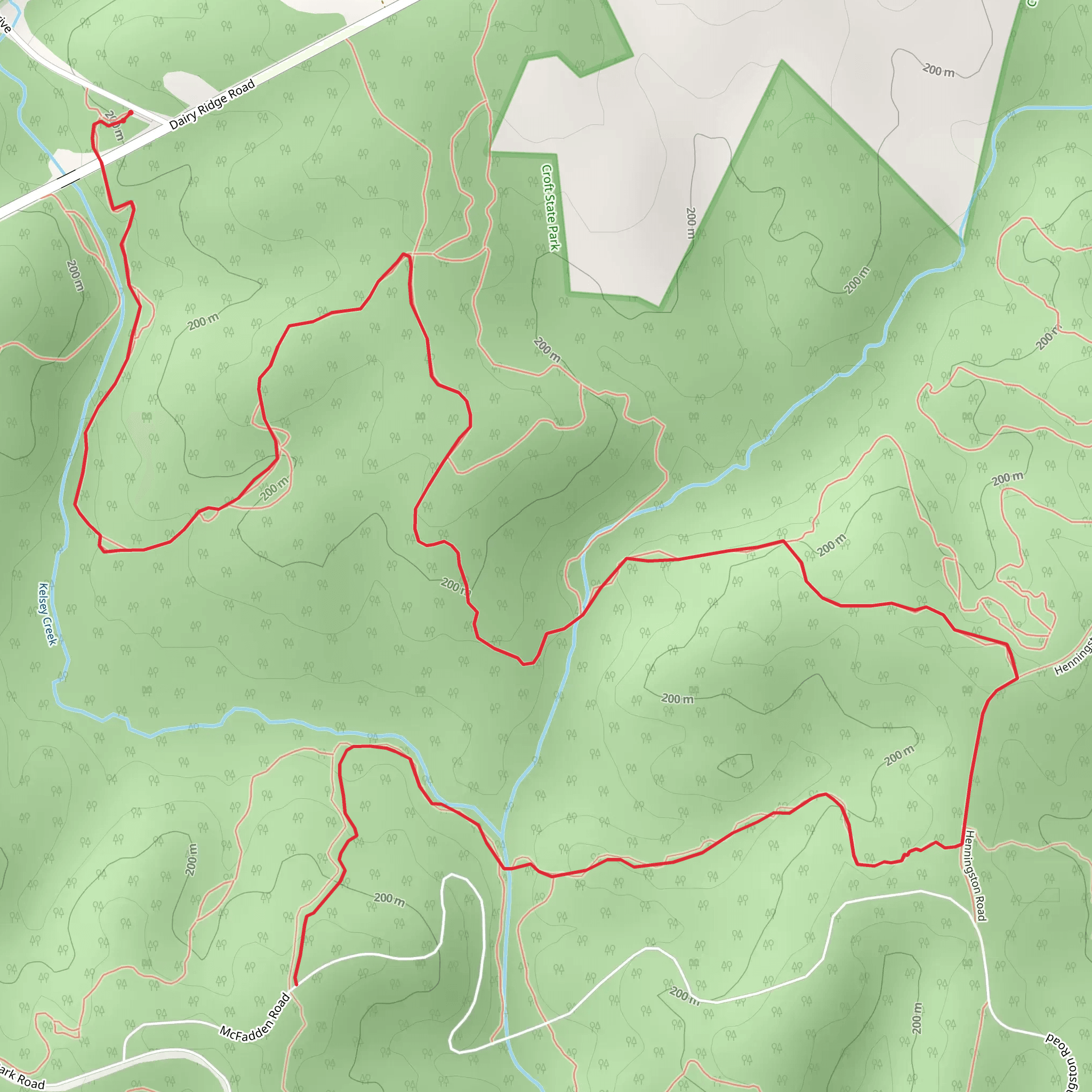 Kelsey Creek - Palmetto Trail mobile static map