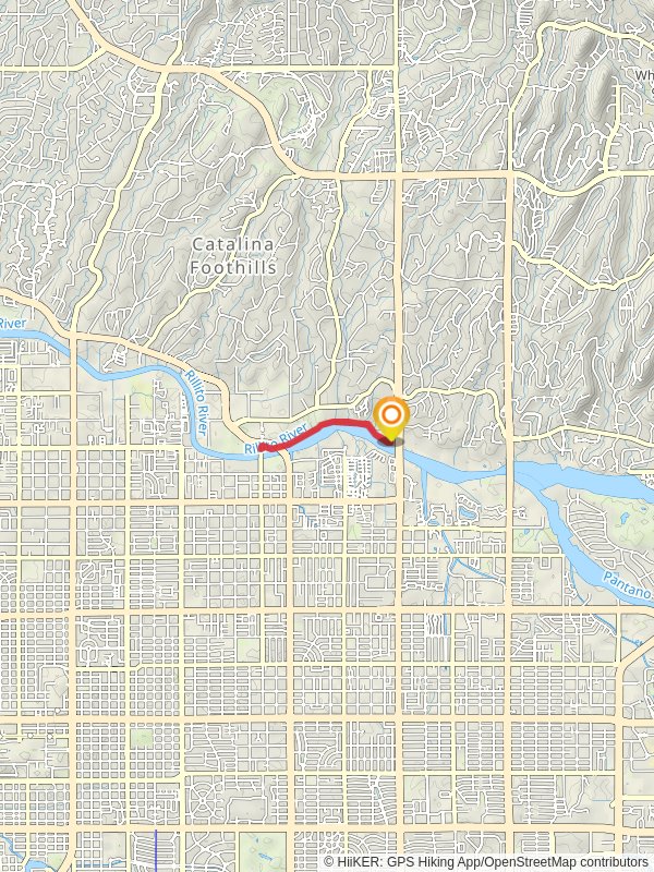 Rillito River Path from North Swan Road mobile static map