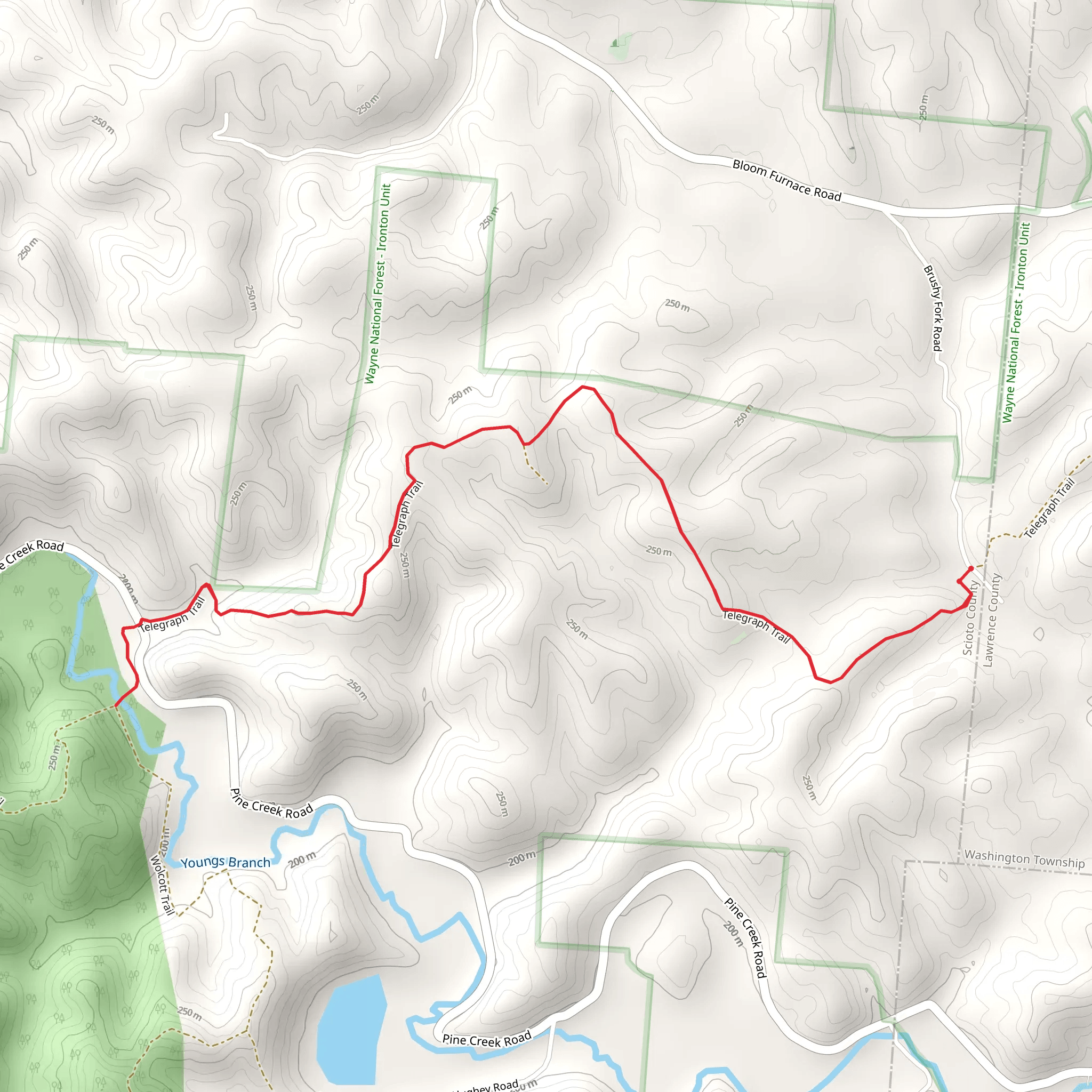 Telegraph Trail mobile static map