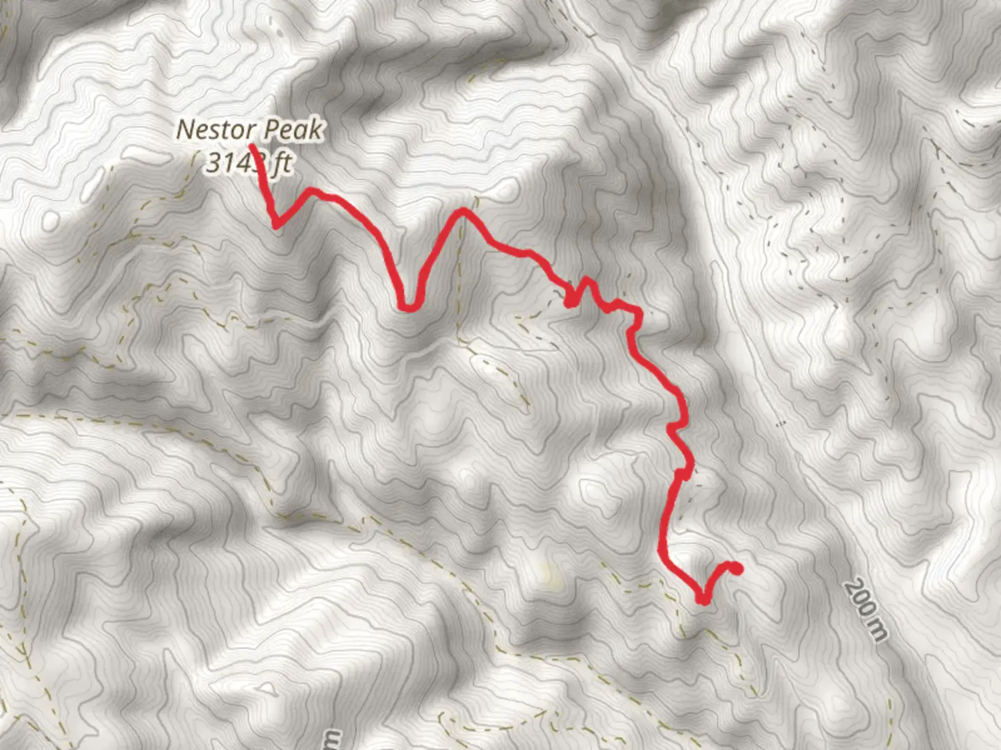 An image depicting the trail Nestor Peak Hike and its surrounding area.
