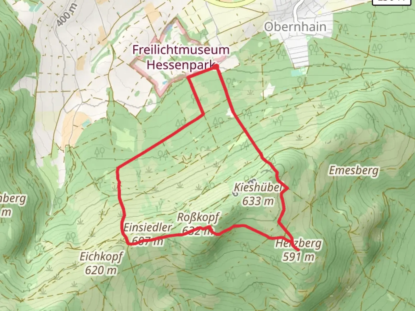 An image depicting the trail Hollerkopf, Herzberg and Roßkopf Loop - Obernhain and its surrounding area.